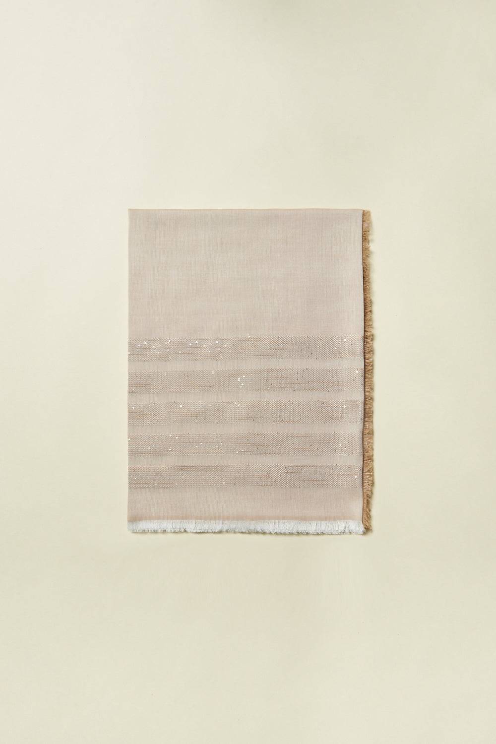 Peserico Sciarpa carré in misto modal, cotone e paillettes