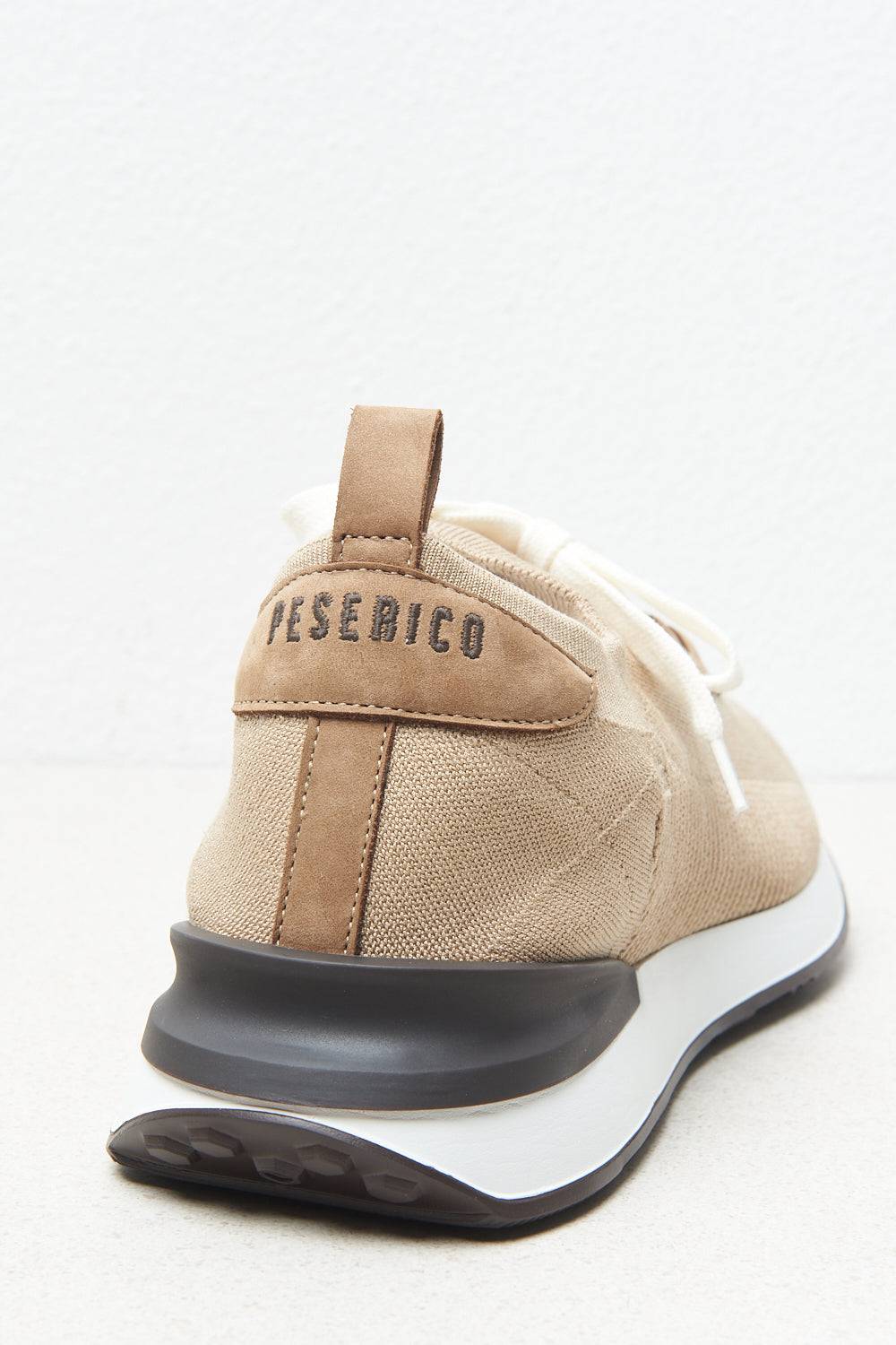 Peserico Sneaker In Maglia E Inserti In Pelle Nabuck
