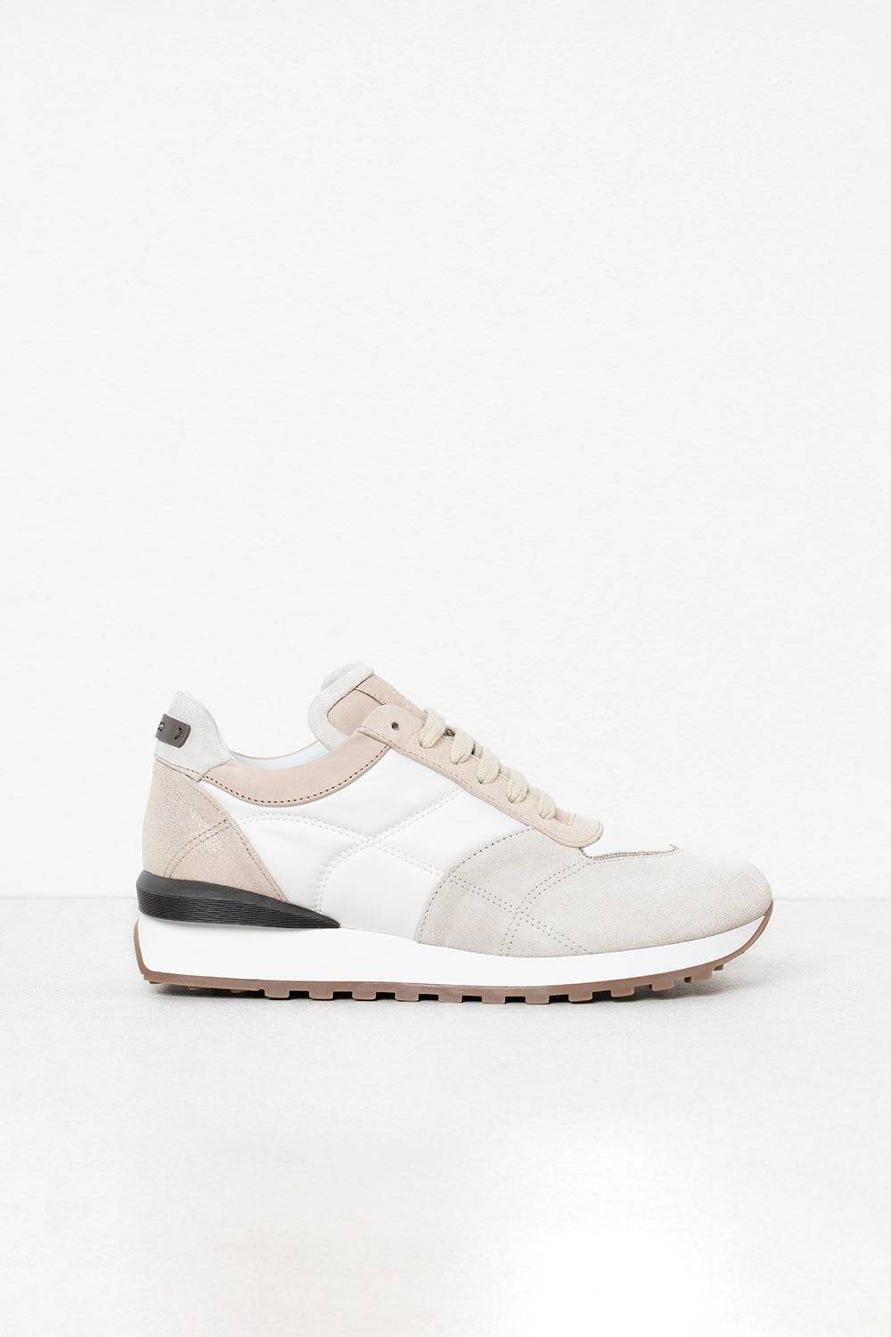 Peserico Sneaker In Pelle Nabuk, Scamosciata E Glitter