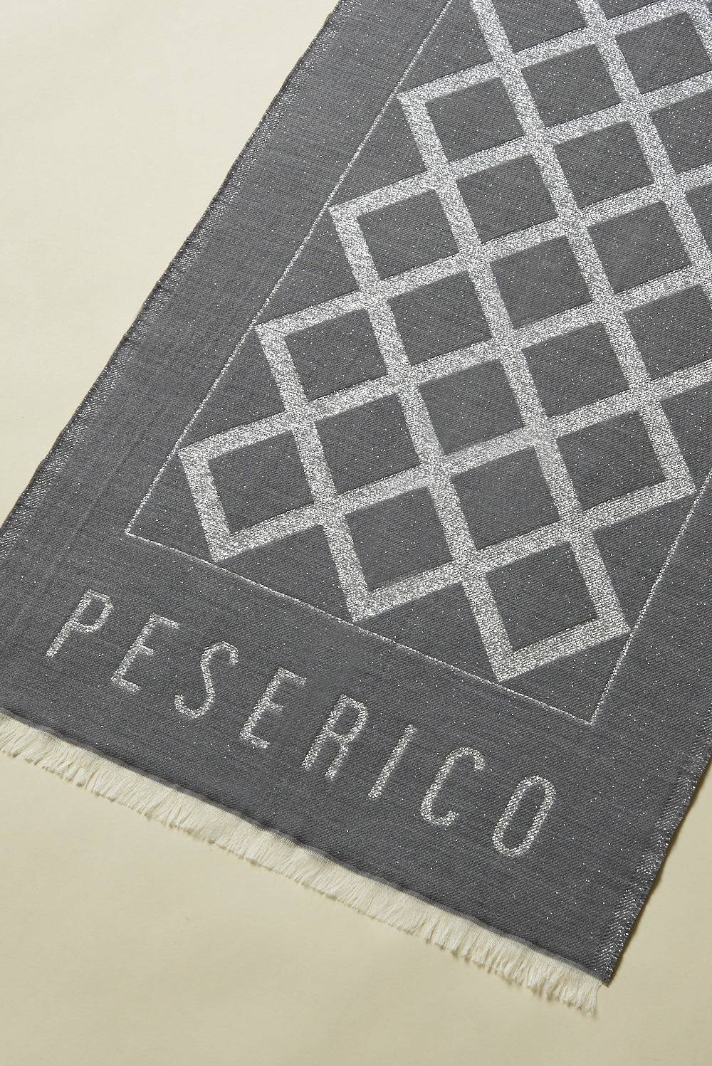 Peserico Stola In Lana E Modal Con Motivo Geometrico