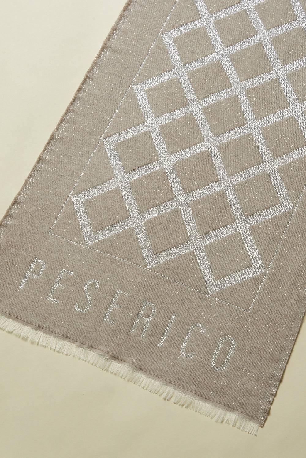 Peserico Stola In Lana E Modal Con Motivo Geometrico