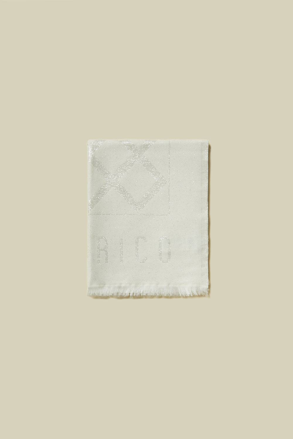 Peserico Stola in lana e modal con motivo geometrico