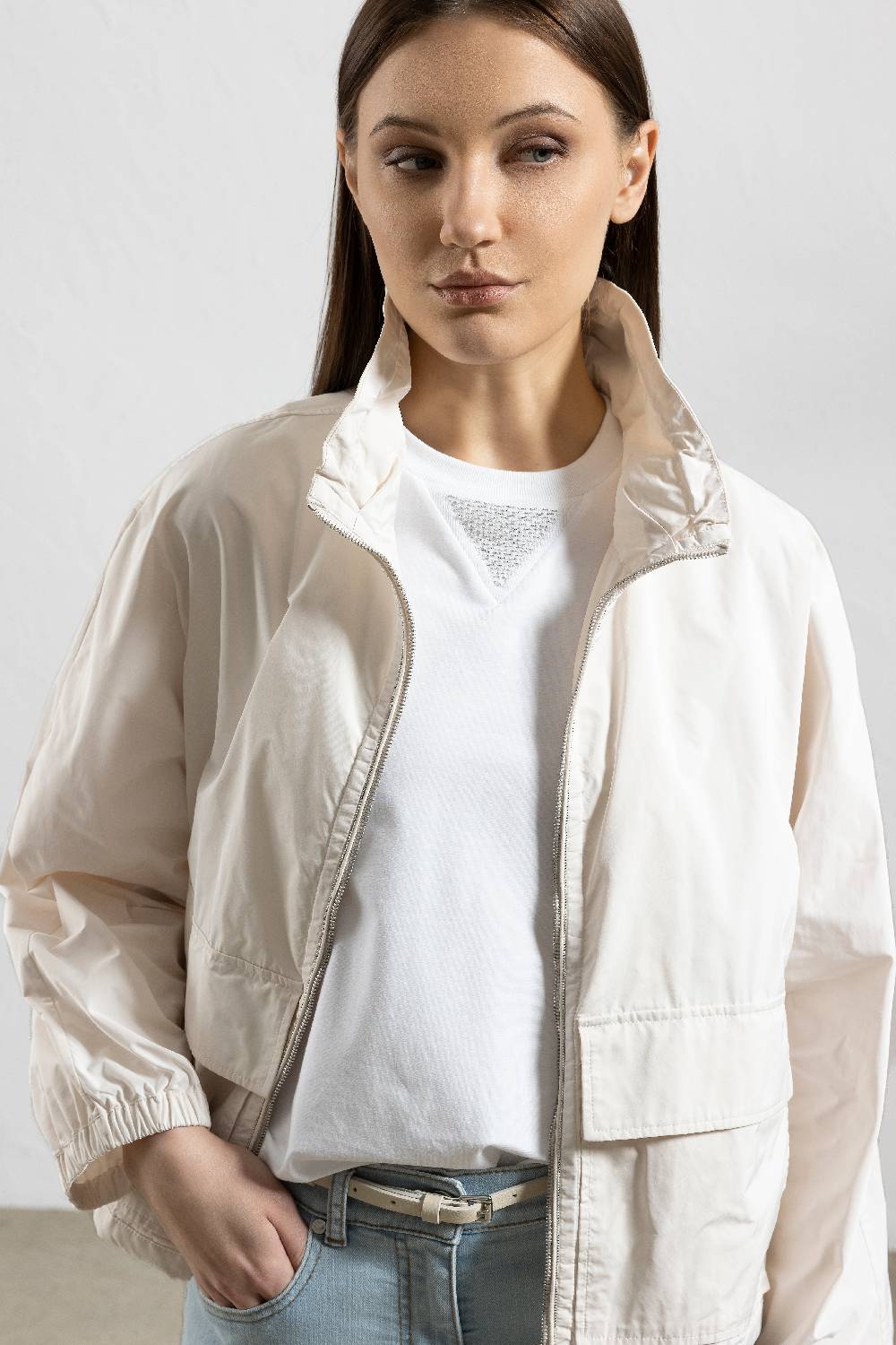 Peserico T-shirt In Jersey D Cotone Con Triangolo Punto Luce