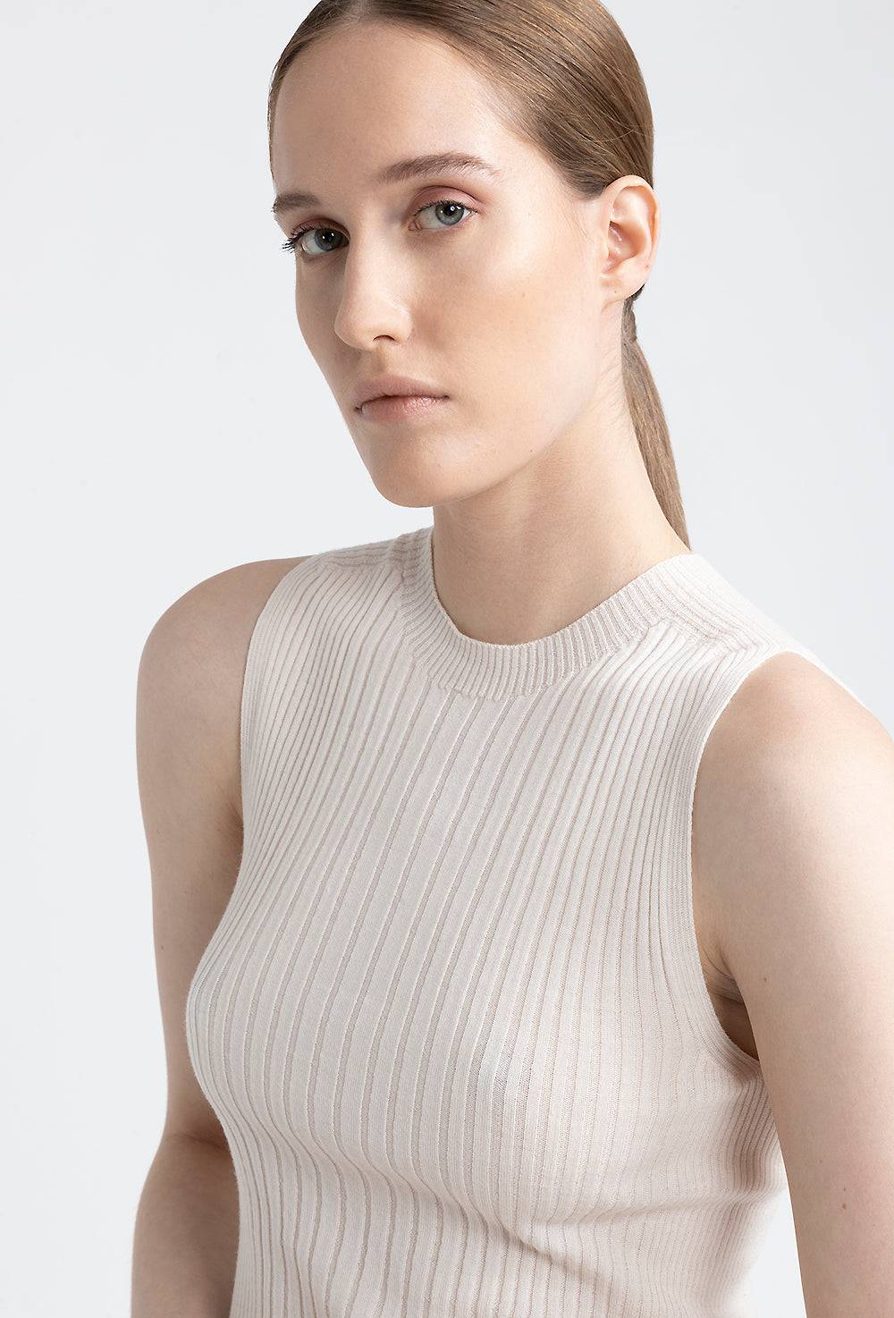 Peserico Top A Costine In Filato Di Pura Lana Vergine