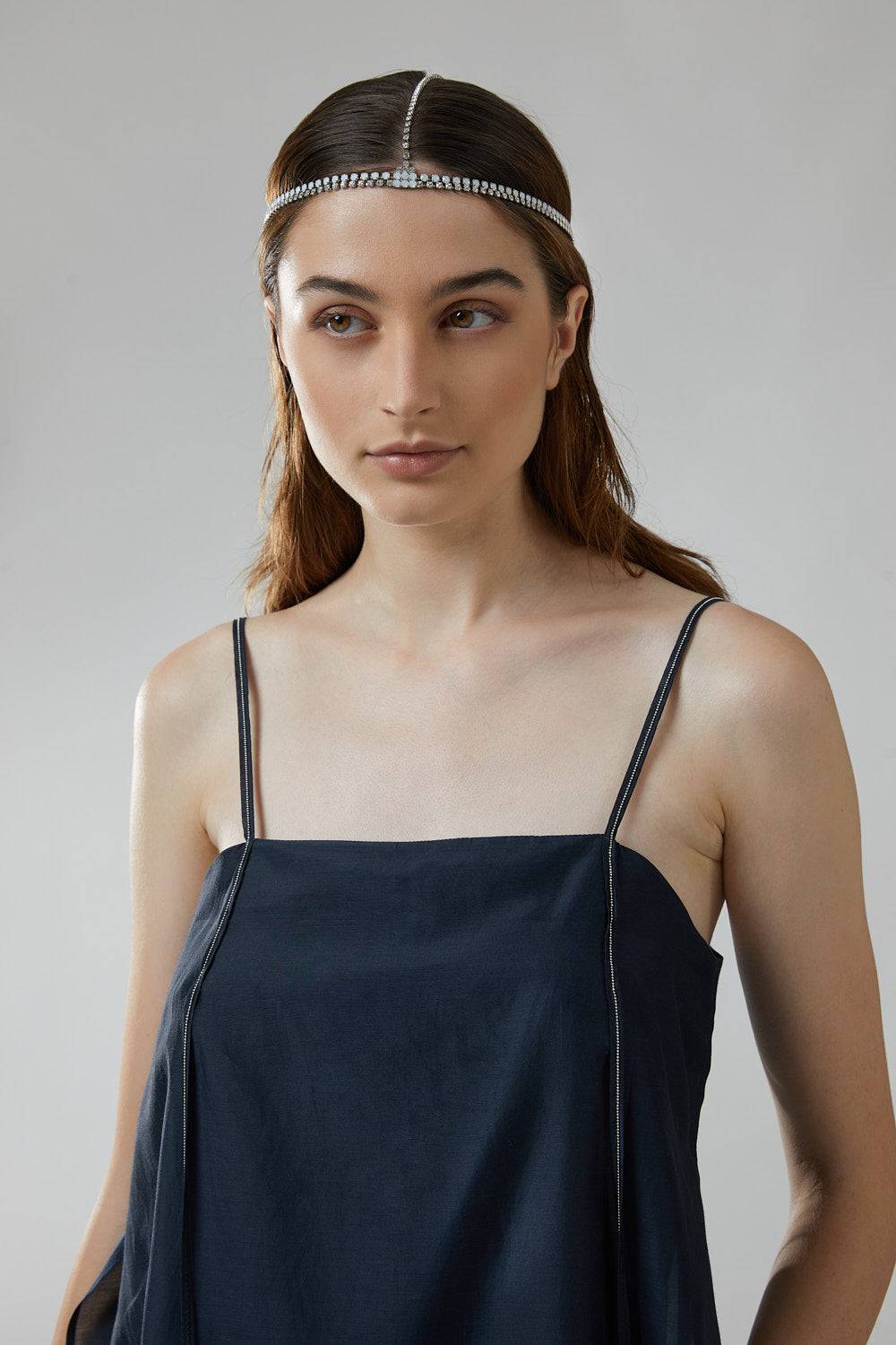 Peserico Top Lungo In Opaca Organza Di Seta E Cotone