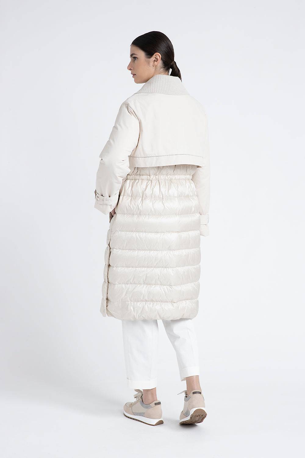 Peserico Trench Lungo Antigoccia Imbottito In Piuma