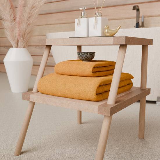 PETTI Asciugamani Bagno In Spugna 1+1 Tinta Unita Arancio