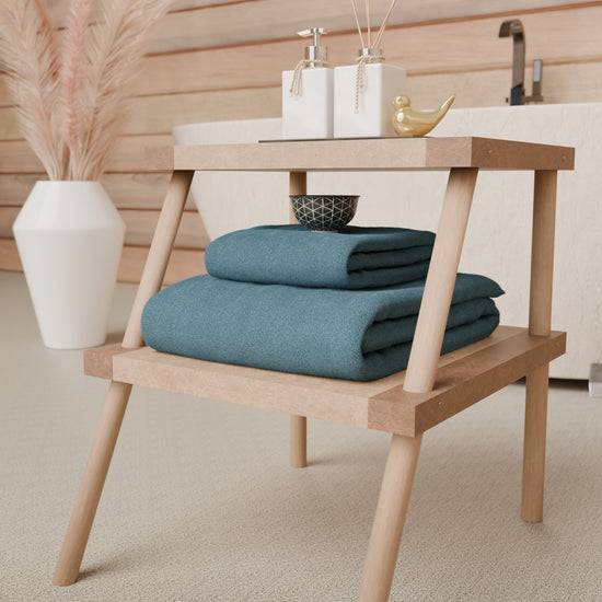 PETTI Asciugamani Bagno In Spugna 1+1 Tinta Unita Avion