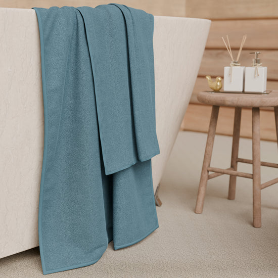 PETTI Asciugamani Bagno In Spugna 1+1 Tinta Unita Avion