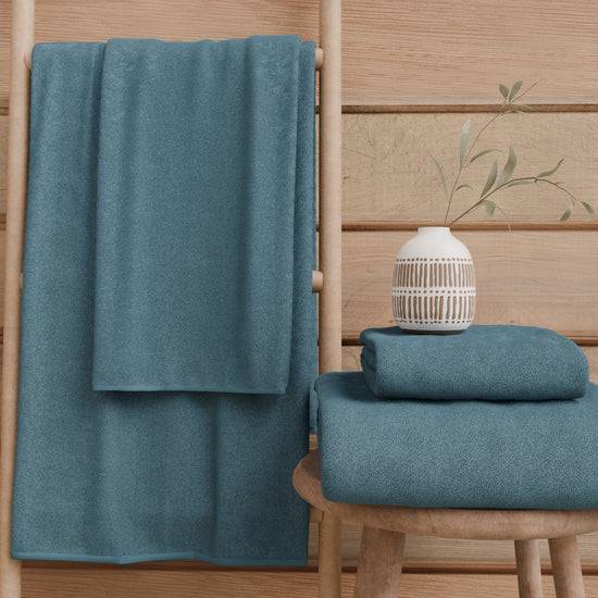 PETTI Asciugamani Bagno in Spugna 1+1 Tinta Unita Avion