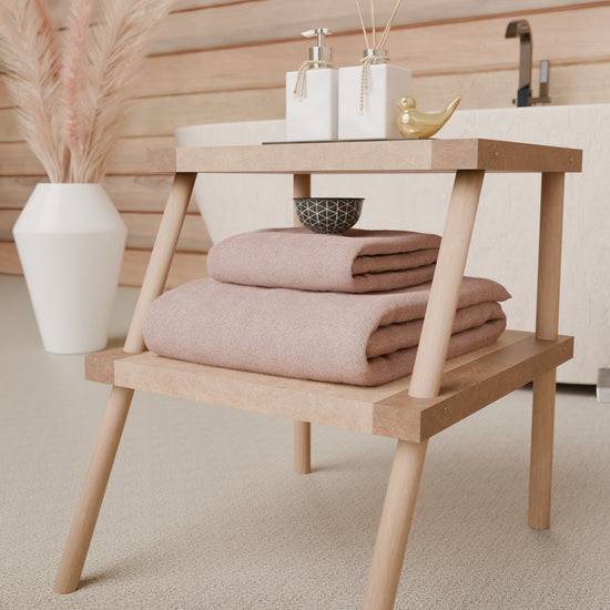 PETTI Asciugamani Bagno In Spugna 1+1 Tinta Unita Cipria