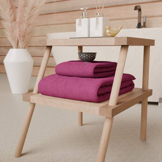 PETTI Asciugamani Bagno In Spugna 1+1 Tinta Unita Fucsia