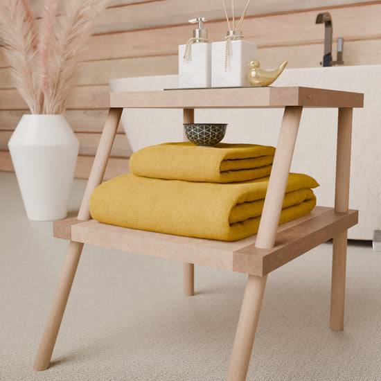 PETTI Asciugamani Bagno In Spugna 1+1 Tinta Unita Giallo