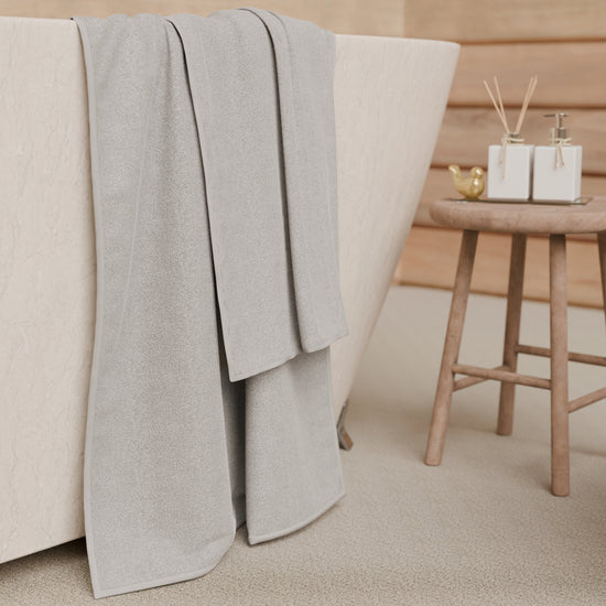 PETTI Asciugamani Bagno In Spugna 1+1 Tinta Unita Grigio