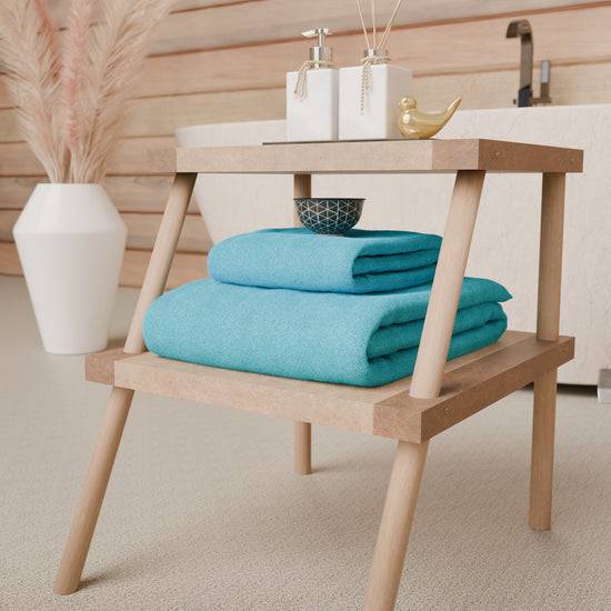 PETTI Asciugamani Bagno In Spugna 1+1 Tinta Unita Maldive