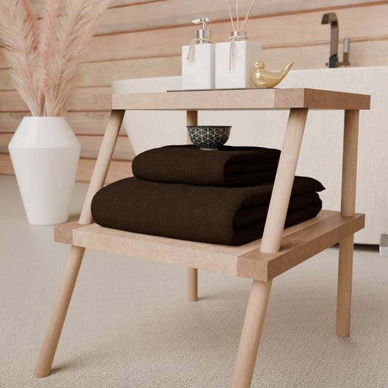 PETTI Asciugamani Bagno In Spugna 1+1 Tinta Unita Marrone