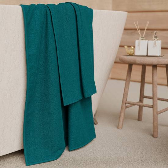 PETTI Asciugamani Bagno In Spugna 1+1 Tinta Unita Ottanio