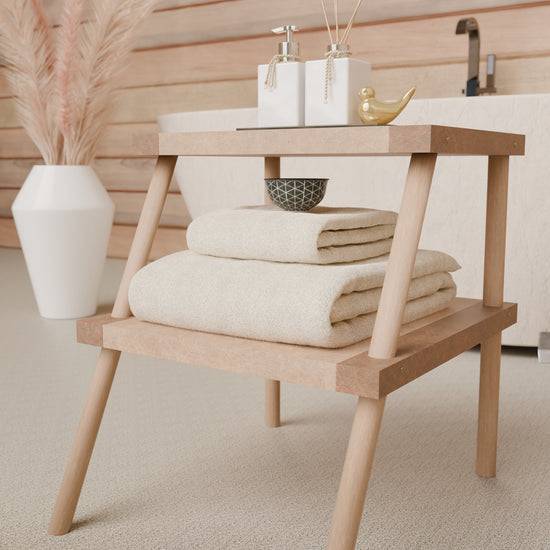 PETTI Asciugamani Bagno In Spugna 1+1 Tinta Unita Panna