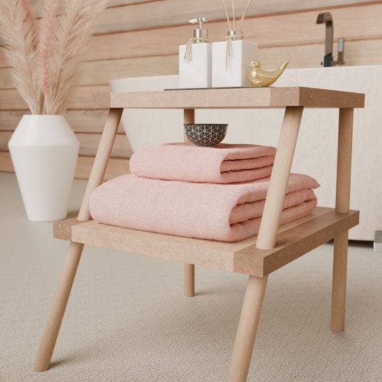 PETTI Asciugamani Bagno In Spugna 1+1 Tinta Unita Rosa