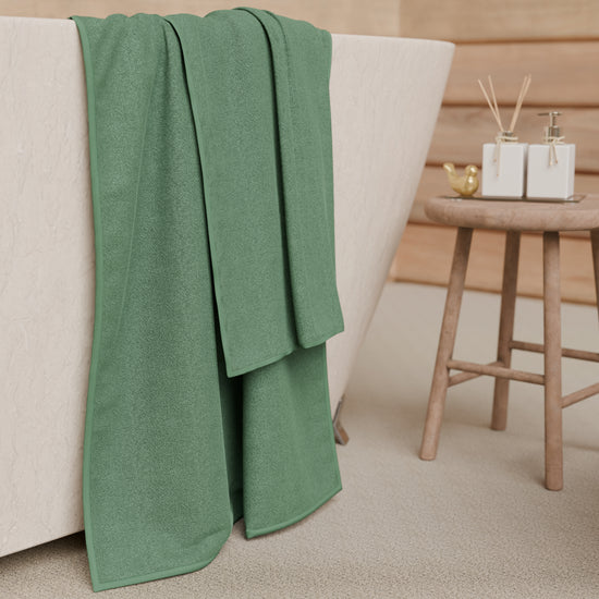 PETTI Asciugamani Bagno In Spugna 1+1 Tinta Unita Salvia