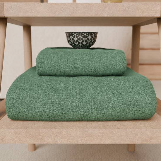 PETTI Asciugamani Bagno In Spugna 1+1 Tinta Unita Salvia