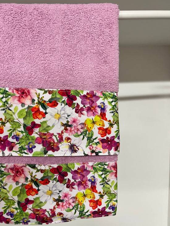 PETTI Asciugamano Bagno 1+1 Con Balza In Stampa Digitale Farfalle