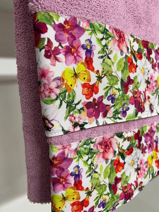 PETTI Asciugamano Bagno 1+1 Con Balza In Stampa Digitale Farfalle