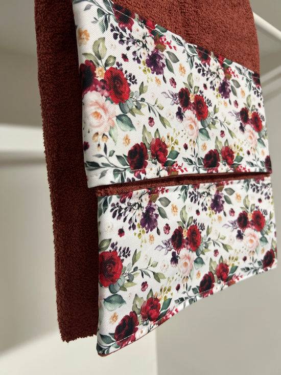 PETTI Asciugamano Bagno 1+1 Con Balza In Stampa Digitale Floreale 07