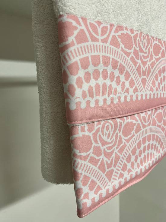 PETTI Asciugamano Bagno 1+1 Con Balza In Stampa Digitale Pizzo