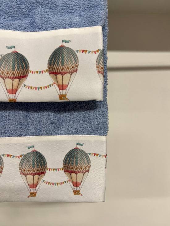 PETTI Asciugamano Bagno 1+1 Con Balza In Stampa Digitale Mongolfiera