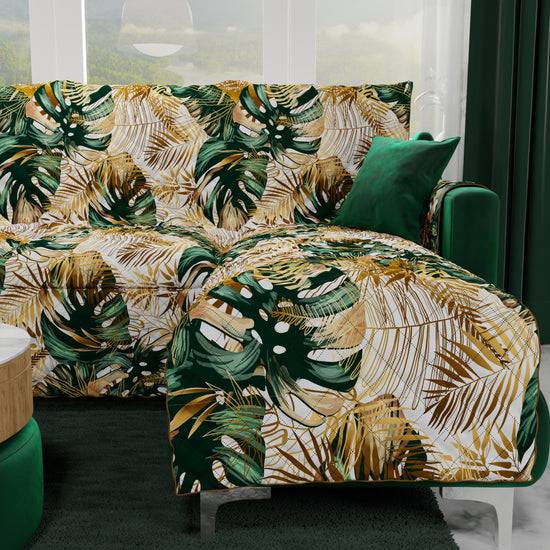 PETTI Copridivano Angolare, Copridivano Con Penisola In Stampa Digitale, Tropical 04