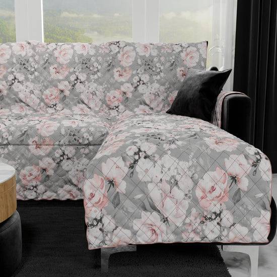 PETTI Copridivano Angolare, Copridivano Con Penisola In Stampa Digitale, Floreale 17 02