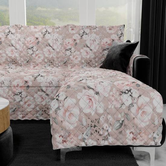 PETTI Copridivano Angolare, Copridivano Con Penisola In Stampa Digitale, Floreale 17 03