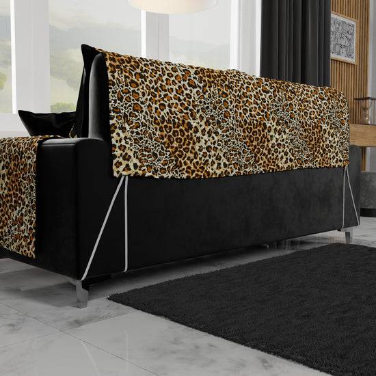 PETTI Copridivano Angolare, Copridivano Con Penisola In Stampa Digitale, Animalier Maculato