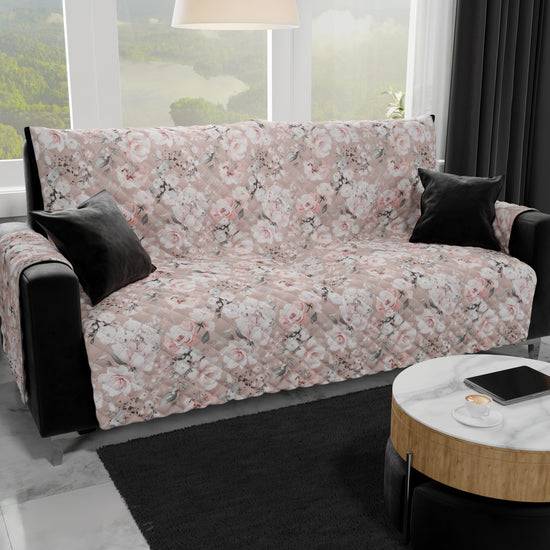 PETTI Copridivano, Salvadivano In Stampa Digitale, Reversibile, Floreale 17-03