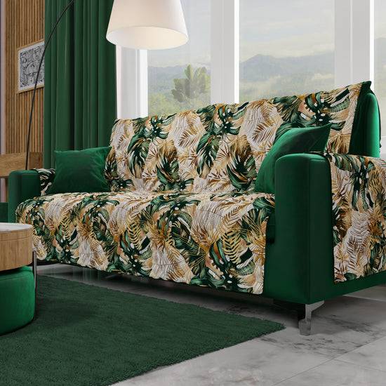 PETTI Copridivano, Salvadivano In Stampa Digitale, Reversibile, Tropical 04