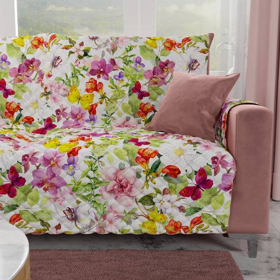 PETTI Copridivano, Salvadivano in Stampa Digitale, Reversibile, Farfalle