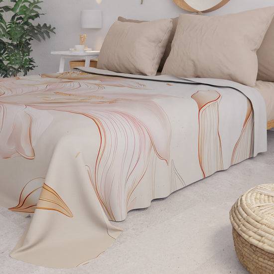 PETTI Copriletto Estivo, Coperta Leggera, Lenzuola Copriletto Giglio