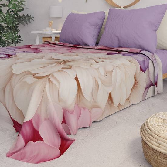 PETTI Copriletto Estivo, Coperta Leggera, Lenzuola Copriletto Ortensia