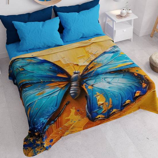 PETTI Copriletto Estivo, Coperta Leggera, Lenzuola Copriletto Mariposa 02