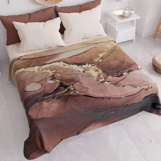 PETTI Copriletto Estivo, Coperta Leggera, Lenzuola Copriletto Marble Tortora