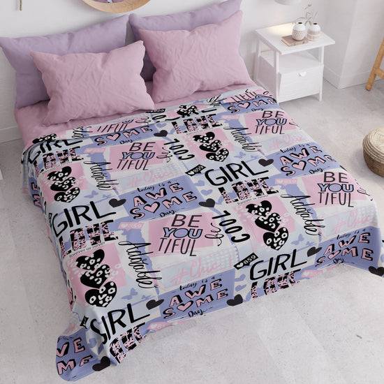 PETTI Copriletto Estivo, Coperta Leggera, Lenzuola Copriletto Girl Cool