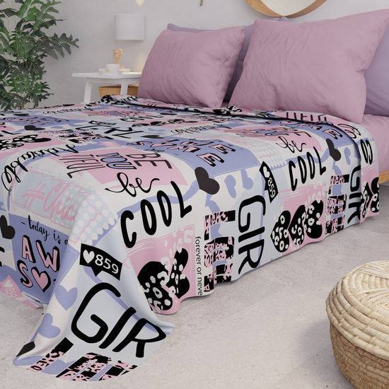 PETTI Copriletto Estivo, Coperta Leggera, Lenzuola Copriletto Girl Cool