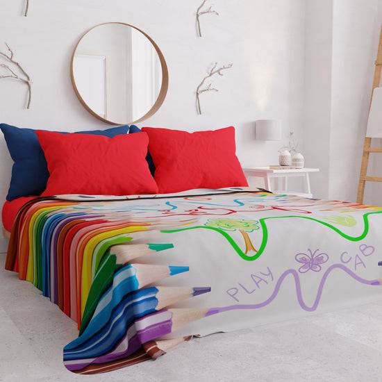 PETTI Copriletto Estivo, Coperta Leggera, Lenzuola Copriletto Matite