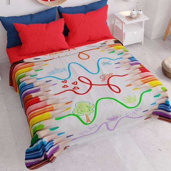 PETTI Copriletto Estivo, Coperta Leggera, Lenzuola Copriletto Matite