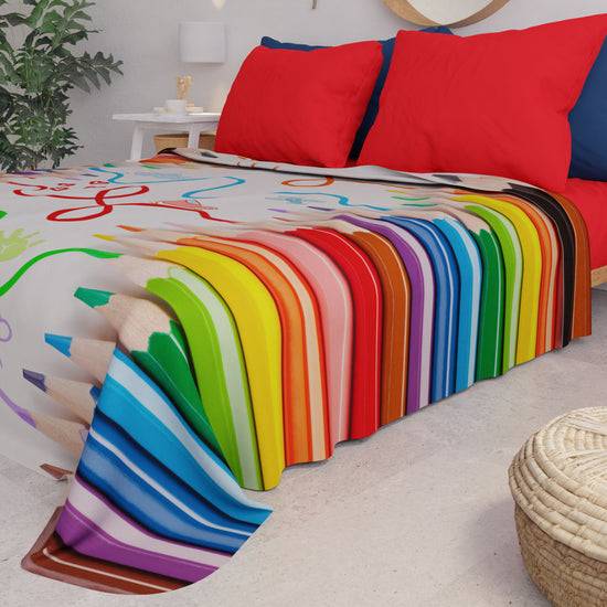 PETTI Copriletto Estivo, Coperta Leggera, Lenzuola Copriletto Matite