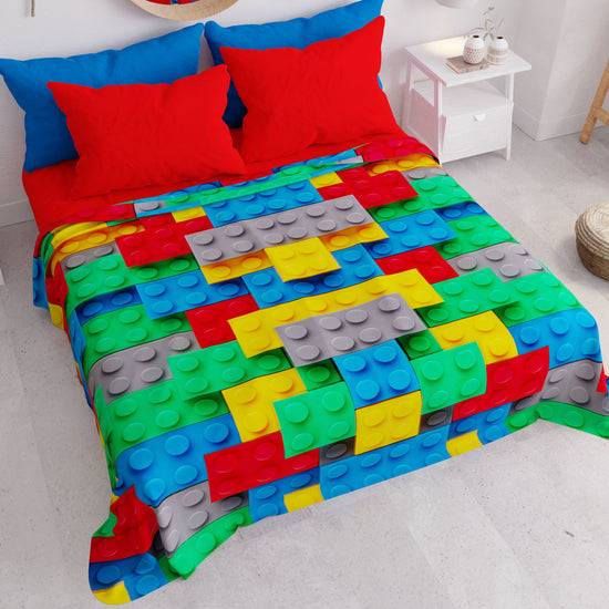 PETTI Copriletto Estivo, Coperta Leggera, Lenzuola Copriletto, Mattoncini