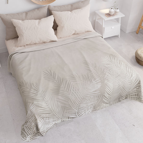 PETTI Copriletto Estivo, Coperta Leggera, Lenzuola Copriletto, Foglia Tortora