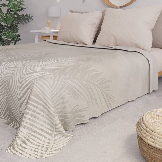 PETTI Copriletto Estivo, Coperta Leggera, Lenzuola Copriletto, Foglia Tortora