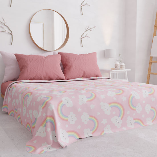 PETTI Copriletto Estivo, Coperta Leggera, Lenzuola Copriletto, Rainbow